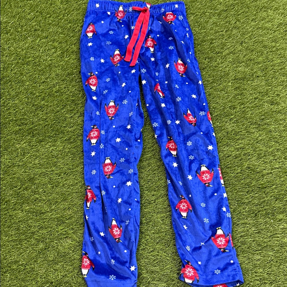 Varsity Sleepwear Men’s Pajama Lounge Pants - Fleece - Christmas Penguins
